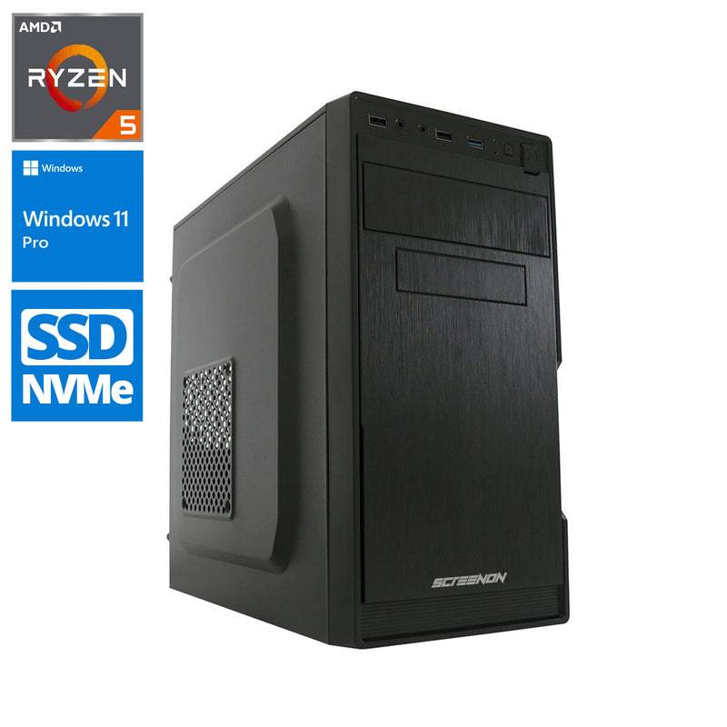 PC de oficina de presupuesto - Ryzen 5 - 1TB NVME SSD - 16GB RAM - Radeon Vega 7 - Windows 11 Pro