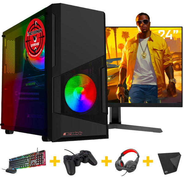 Screenon - Conjunto de jogos - X150126 - V1 (gamepc.x150126 + monitor de 24 polegadas + teclado + mouse)