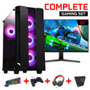 ScreenON - Gaming Set - X150128 - V1 (GamePC.X150128 + 24 Inch Monitor + Toetsenbord + Muis, Controller, Headset & Muismat) + WiFi & Bluetooth