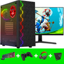 Screenon - Gaming Set - K3 - AMD 300GE - 240GB M.2 SSD - AMD Radeon RX Vega 3 - WiFi - (GamePC + 24 inch monitor + keyboard + mouse)