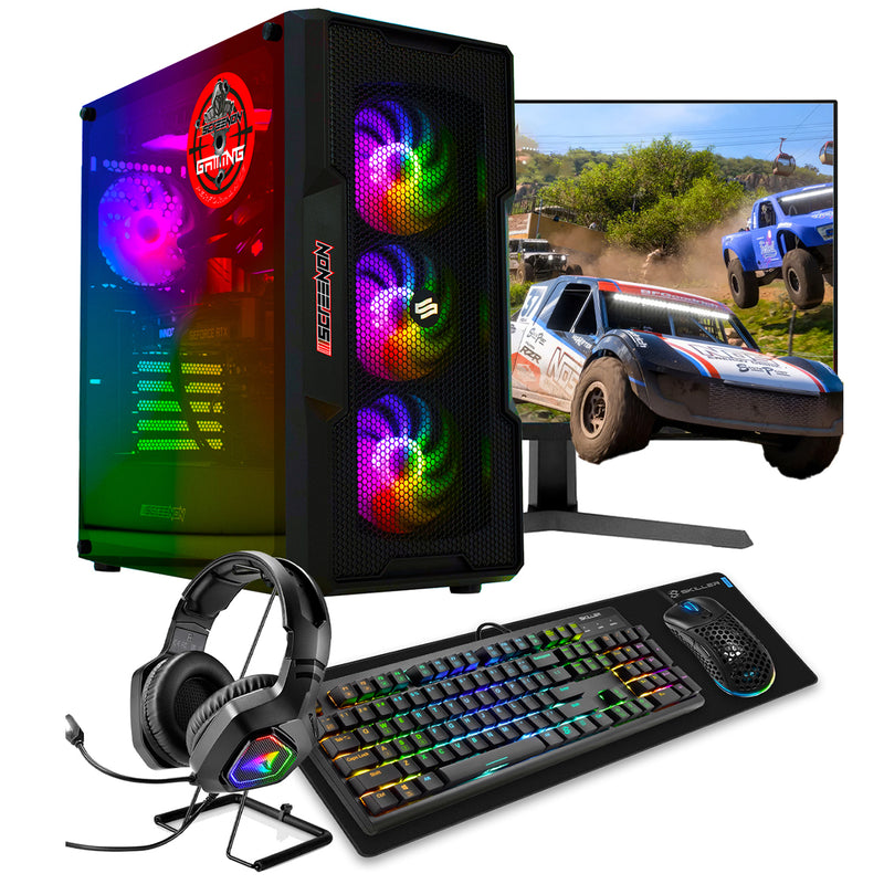 Screenson - Juego de juegos - Y52084 - V1 (GamePC.Y52084 + Monitor de 24 pulgadas + teclado + mouse)