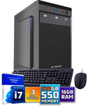 Intel Complete PC Set | Intel Core i7 | 32 GB DDR4 | 1 TB SSD + Maus und Tastatur | Windows 11 Pro + WiFi & Bluetooth