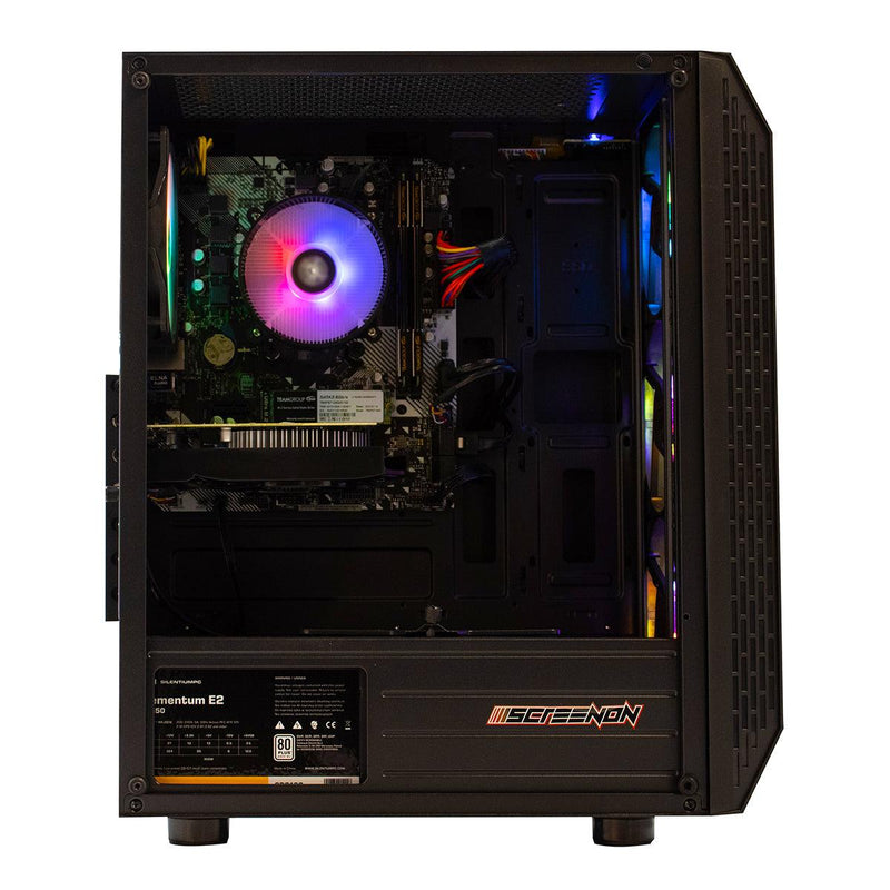 ScreenOn - AMD Ryzen 5 3600 Allround Game Computer / Gaming PC - Geforce GTX 1050 Ti 4GB - 16GB RAM - 240GB SSD - 1TB HDD - Windows 10 - ScreenOn