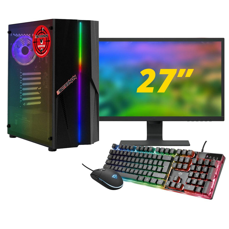 ScreenON - Gaming Set - X10599 - V2 (Game PC X10599 + 27 Inch Monitor + Toetsenbord + Muis) - ScreenOn